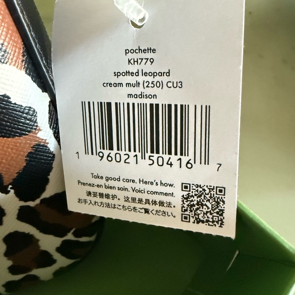 NWT Kate Spade Leopard Print Chain Pouchette - Picture 6 of 6